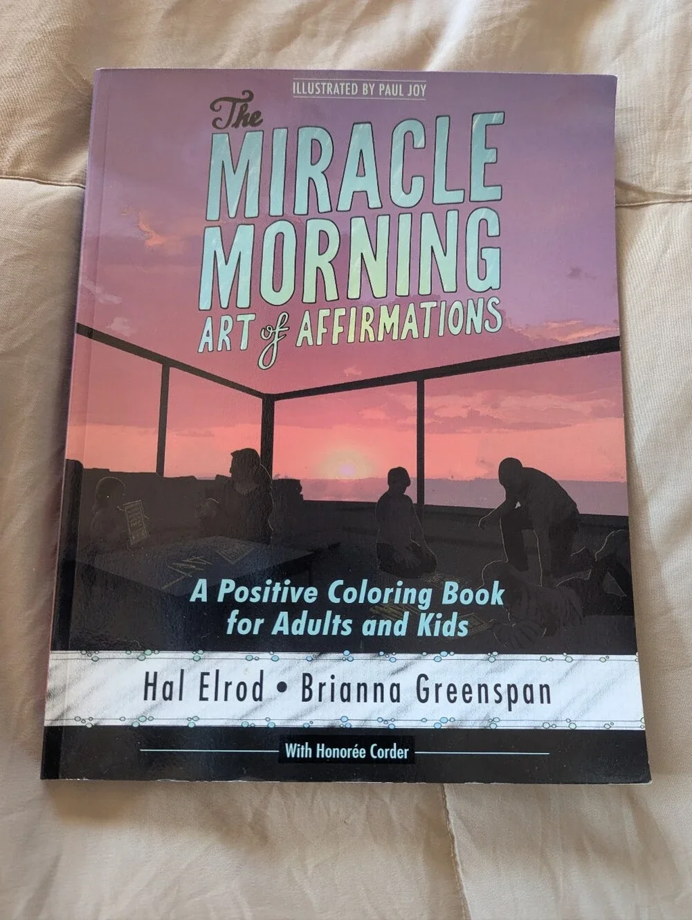 The Miracle Morning Art of Affirmations Purple Sunset Coloring Book by Hal Elrod